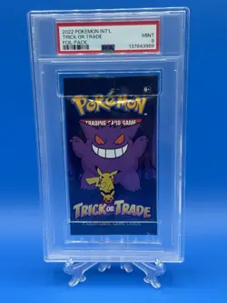 2022 Pokemon Trick or Trade Authentic Sealed Foil Booster Pack PSA 9 MINT - Image 1