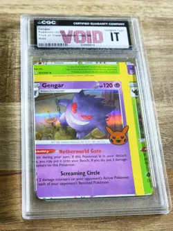 Pokemon Gengar Card Error Miscut NFC Trick or Trade 062/193 Holo Rare - Image 1