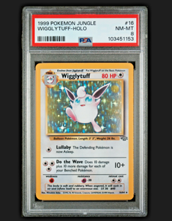 1999 Pokemon Jungle #16/64 Wigglytuff Holo Rare PSA 8 NM-MT - Image 1