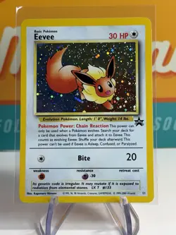 Eevee #11 Holo WoTC Black Star Promo Pokemon TCG 2000 LP Lightly Played - Image 3