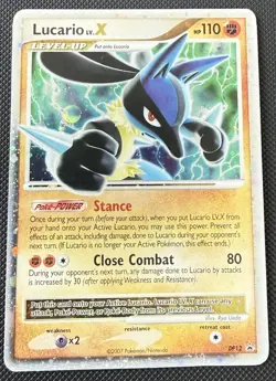 Lucario LV.X DP12 Black Star Promo Holo Pokemon Card 2007 EX - Image 1