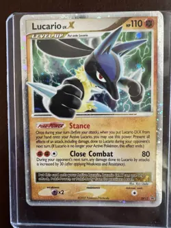 Lucario LV.X DP12 Black Star Promo Holo Pokemon Card 2007 EX - Image 2