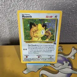 Pokemon Meowth #10 Holo GameBoy Black Star Promo WOTC 2000 Lp - Image 1