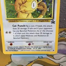 Pokemon Meowth #10 Holo GameBoy Black Star Promo WOTC 2000 Lp - Image 4