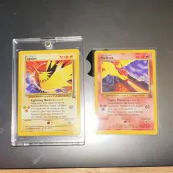 Pokemon TCG Fossil 2 Card Lot Zapdos 15/62 Moltres 12/62 ENG Unlimited stamp pro - Image 1