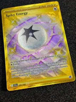 Pokemon TCG Card Spiky Energy 190/159 Journey Together Gold Hyper Rare - NM - Image 2