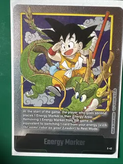 Son Goku E-42 Silver Energy Marker Dragon Ball Manga Booster Card Fusion World - Image 1