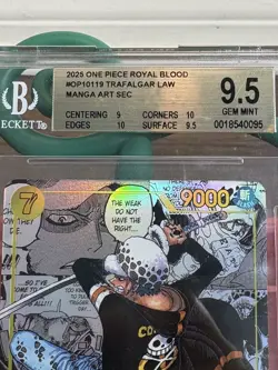 2025 One Piece Royal Blood OP10 Trafalgar Law Manga Art SEC #OP10-119 BGS 9.5 - Image 4