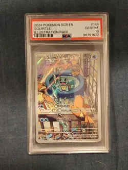 2024 Pokemon Squirtle Illustration Rare Card PSA 10 Gem Mint - Image 1
