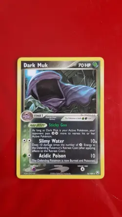 Pokemon Card Dark Muk 16/109 EX Team Rocket Returns Rare Non-Holo Vintage EX - Image 1