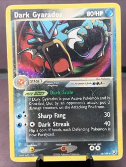 Pokemon TCG Dark Gyarados 36/109 EX Team Rocket Returns Non Holo VTG 2004 HP - Image 1