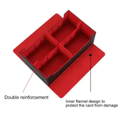 Card Deck Box PU Leather W/ Magnetics Closure Strong Sports Cards Case - Image 3