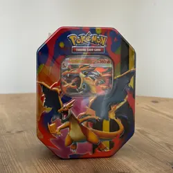 Pokemon Mega Charizard Y ex Tin Pokemon TCG Factory Sealed 4 Booster Packs - Image 1