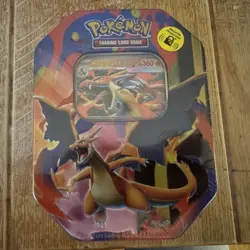 Pokemon TCG Mega Charizard Y EX Tin Factory Sealed | Promo Card | XY Era - Image 1