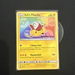 Pokemon TCG - Ash's Pikachu SM108 Original Hat Promo Pokemon The Movie - Image 1