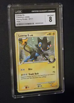 2009 Pokemon TCG: Luxray GL 9/111 Holo Rising Rivals Rare Foil - NM/Mint CGC 8 - Image 3