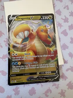 Pokemon TCG Dragonite v SWSH154 Black Star Promo Holo Card - Image 1