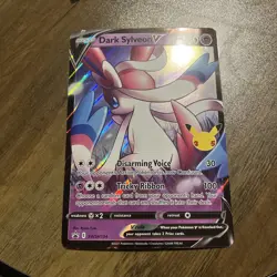 Pokemon TCG Celebrations Dark Sylveon v SWSH134 Jumbo Black Star Promo Card Holo - Image 1