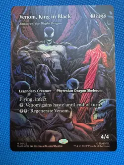MTG Spider-Man - Venom, King in Black (Skithiryx, Blight Dragon) Borderless FOIL - Image 1