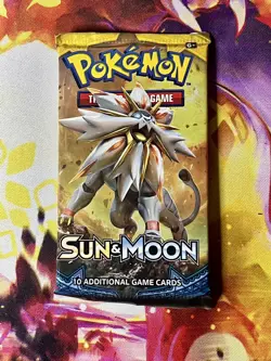 Pokemon TCG Sun and Moon Base Set Booster Pack Complete Art Set of 5 lot - Image 2