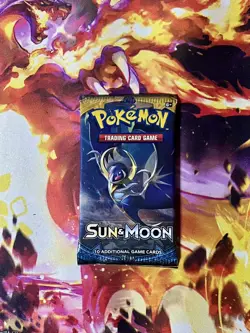 Pokemon TCG Sun and Moon Base Set Booster Pack Complete Art Set of 5 lot - Image 4