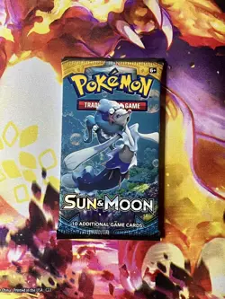Pokemon TCG Sun and Moon Base Set Booster Pack Complete Art Set of 5 lot - Image 5