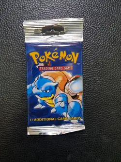 Blastoise Long Crimp 1999 WOTC Pokemon Unlimited Base Set Booster Pack - Image 1