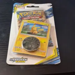 Pokemon TCG Sun & Moon Unbroken Bonds Booster Pack/10 Cards Pikachu Promo Coin - Image 3