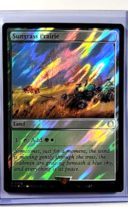 2024 MTG Magic The Gathering PIP Fallout Surge Foil #823 Sungrass Prairie LP - Image 1