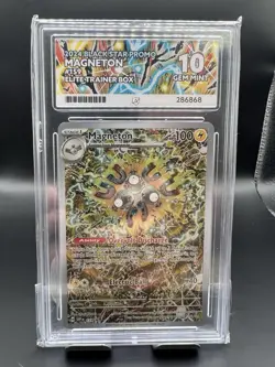 The Pokemon Company Magneton 159/159 Black Star Promo Holo English 2024 ACE 10 - Image 1