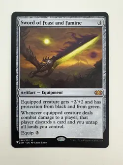 Sword of Feast and Famine MTG Magic the Gathering Card NM Near Mint 2XM - Image 1