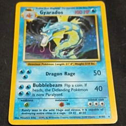 Gyarados 6/102 Base Set Holo Rare Pokemon TCG Card 100 HP English 1999 WOTC - Image 1