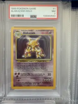Alakazam 1/102 Base Set Holo Rare 1999 English PSA 7 Pokemon TCG Card - Image 1