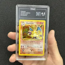 TAG 4.5 Charizard 4/102 Base Set Holo 1999 Pokemon WOTC freshly graded - Image 1
