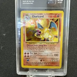 TAG 4.5 Charizard 4/102 Base Set Holo 1999 Pokemon WOTC freshly graded - Image 4