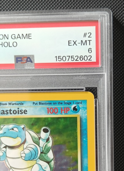 Pokemon TCG Blastoise 2/102 Base Set Holo Rare Card - EX-MT - PSA 6 New Cert - Image 3