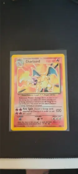 Pokemon TCG Charizard Base Set 4/102 Holo Unlimited Holo Rare - Image 1