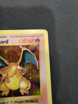 1999 POKEMON BASE SET SHADOWLESS CHARIZARD #4/102 HOLO RARE! HP - Image 5
