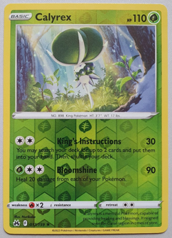 Pokemon TCG Calyrex Crown Zenith Reverse Holo Card 017/159 Near Mint - Image 1