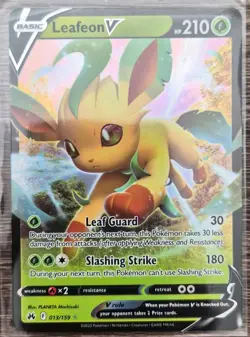 Leafeon V 013/159 Holo V Rare Crown Zenith Pokemon Near Mint - Image 1