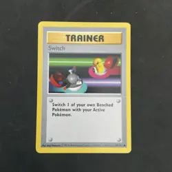 Pokemon TCG 1999 WOTC Base Set Shadowless Switch 95/102 - LP - Image 1