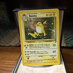 Pokemon TCG Base Set 2 Raichu 016/130 Holo Rare English 80 HP Stage 1 - Image 1