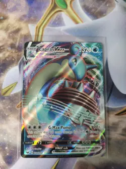 Pokemon Card Lapras VMAX 050/202 Ultra Rare Holo Sword & Shield Base Set NM - Image 1