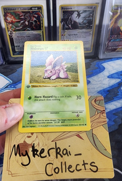 Pokemon TCG Nidoran Base Set 1st Edition Shadowless 55/102 Common NM/LP - Image 2