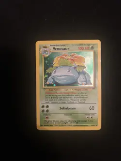 Pokemon TCG Venusaur Base Set 15/102 Holo Unlimited Holo Rare - Image 1