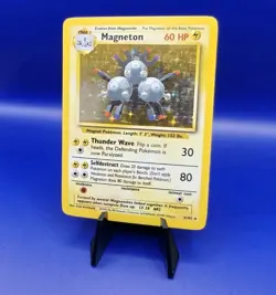 Magneton 9/102 Base Set Holo Rare Pokemon Card 1999 WOTC TCG Vintage Pokemon - Image 2