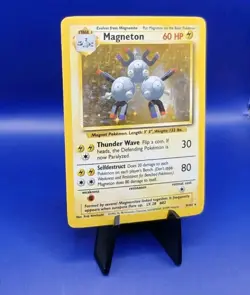Magneton 9/102 Base Set Holo Rare Pokemon Card 1999 WOTC TCG Vintage Pokemon - Image 3