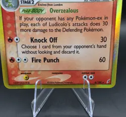 Pokemon TCG Ludicolo 6/100 Reverse Holo Rare - EX Crystal Guardians 2006 English - Image 3