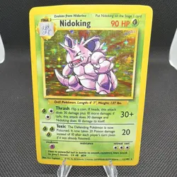 Wizards of the Coast Pokemon TCG Nidoking 11/102 Base Set Holo Rare HP90 - Image 1