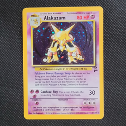 Wizards Pokemon TCG Base Set 2 Alakazam Swirl Holo Rare 001/130 English 1999 - Image 1
